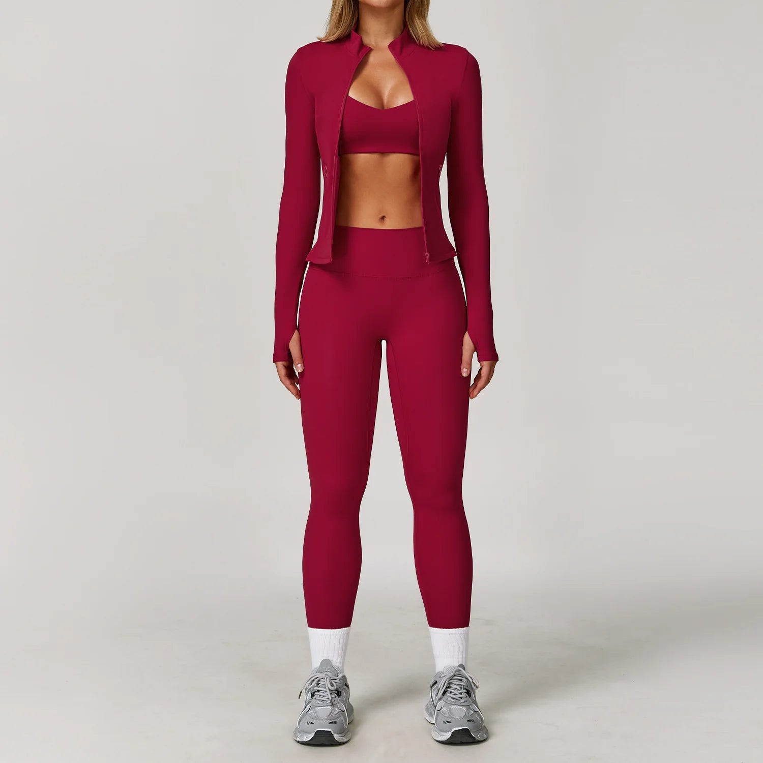 2/3PCS Yoga Suit Sports Set Gym Set Women Tracksuit Running Workout Clothes Long Sleeve Sports Bra Athletic Wear Yoga Clothing