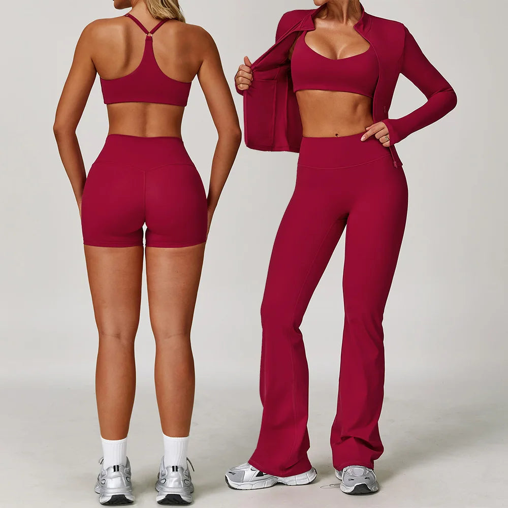 2/3PCS Yoga Suit Sports Set Gym Set Women Tracksuit Running Workout Clothes Long Sleeve Sports Bra Athletic Wear Yoga Clothing