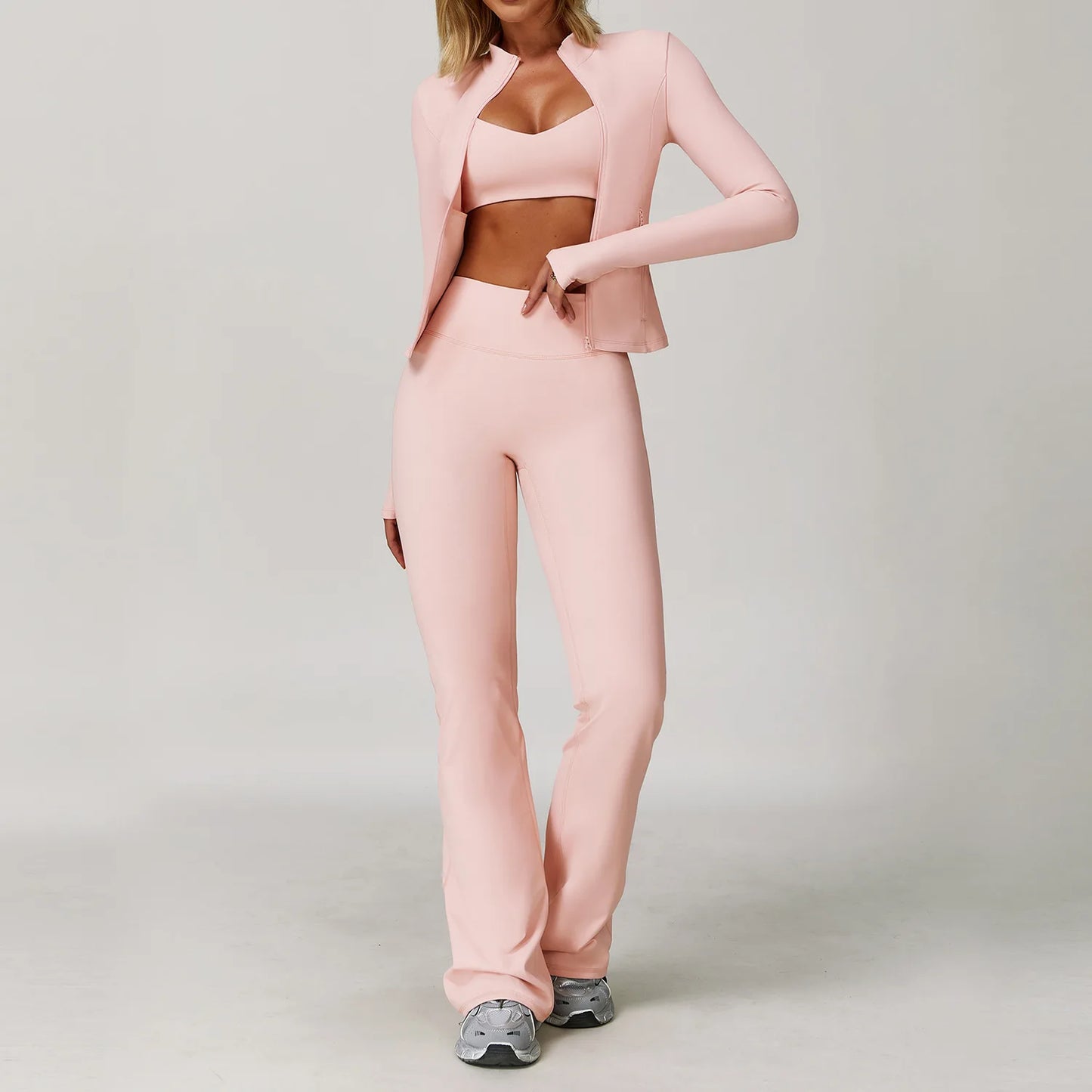 2/3PCS Yoga Suit Sports Set Gym Set Women Tracksuit Running Workout Clothes Long Sleeve Sports Bra Athletic Wear Yoga Clothing